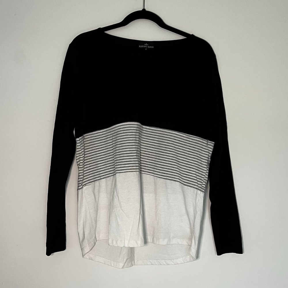 Nursing queen striped nursing top